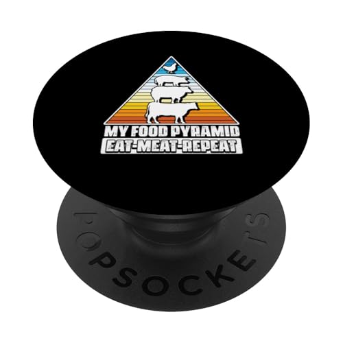 My Food Pyramid Meat Eater Barbecue Lover Grillen BBQ PopSockets Klebender PopGrip von My Food Pyramid BBQ Meat Eater Gift