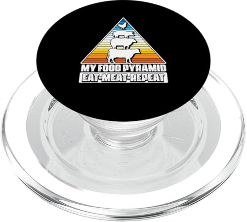 My Food Pyramid Meat Eater Barbecue Lover Grillen BBQ PopSockets PopGrip für MagSafe von My Food Pyramid BBQ Meat Eater Gift