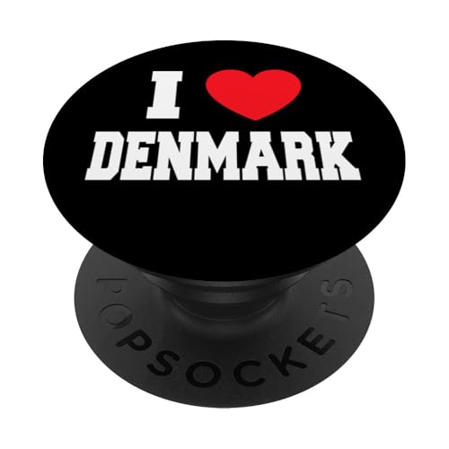 Ich liebe Dänemark PopSockets Klebender PopGrip von My Heart