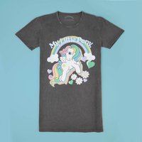My Little Pony Starshine Rainbow Women's T-Shirt Dress - Black Acid Wash - L - Black Acid Wash von My Little Pony