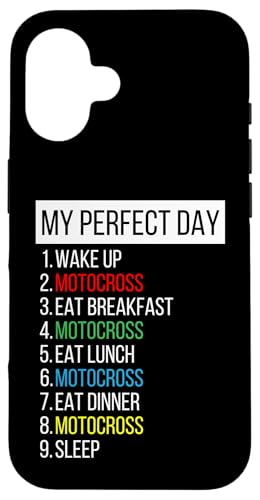 Mein perfekter Tag, Motocross Hülle für iPhone 16 von My Perfect Day Sports RLW