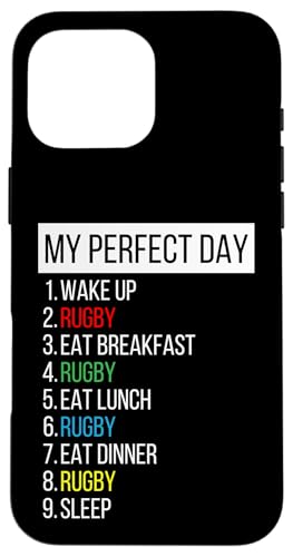 Mein perfekter Tag, Rugby Hülle für iPhone 16 Pro Max Mein perfekter Tag, Rugby Hülle für iPhone 16 Pro Max von My Perfect Day Sports RLW