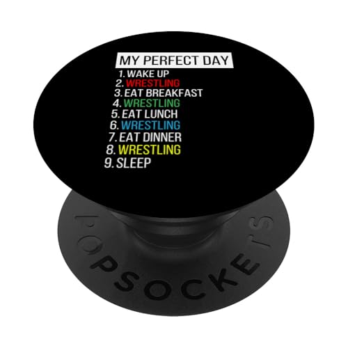 Mein perfekter Tag, Wrestling PopSockets Klebender PopGrip Mein perfekter Tag, Wrestling PopSockets Klebender PopGrip von My Perfect Day Sports RLW