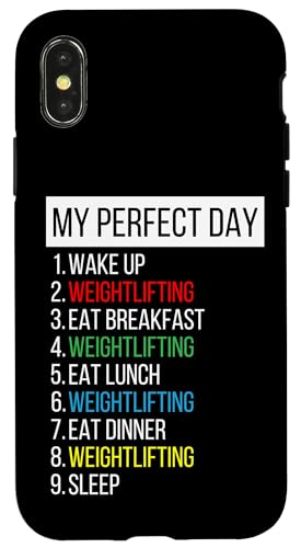 My Perfect Day, Gewichtheben Hülle für iPhone X/XS My Perfect Day, Gewichtheben Hülle für iPhone X/XS von My Perfect Day Sports RLW