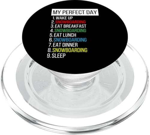 My Perfect Day, Snowboarden PopSockets PopGrip für MagSafe My Perfect Day, Snowboarden PopSockets PopGrip für MagSafe von My Perfect Day Sports RLW