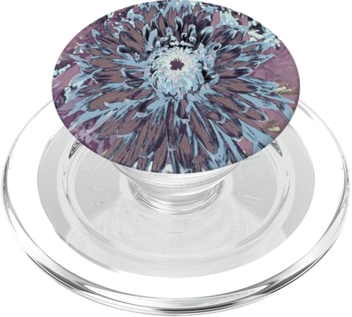 Blaue und braune Dahlienblüte PopSockets PopGrip für MagSafe von My Rubio Garden
