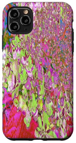 Elegante, abstrakte Hortensienblüte, Grün und Rosa Hülle für iPhone 11 Pro Max von My Rubio Garden