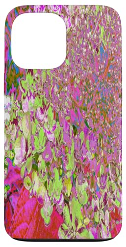 Elegante, abstrakte Hortensienblüte, Grün und Rosa Hülle für iPhone 13 Pro Max von My Rubio Garden