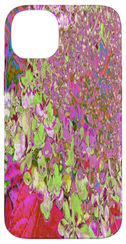 Elegante, abstrakte Hortensienblüte, Grün und Rosa Hülle für iPhone 14 Plus von My Rubio Garden