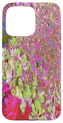 Elegante, abstrakte Hortensienblüte, Grün und Rosa Hülle für iPhone 15 Pro Max von My Rubio Garden