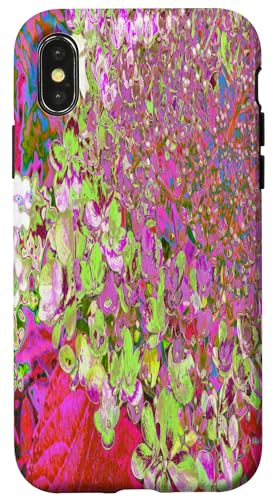 Elegante, abstrakte Hortensienblüte, Grün und Rosa Hülle für iPhone X/XS Elegante, abstrakte Hortensienblüte, Grün und Rosa Hülle für iPhone X/XS von My Rubio Garden