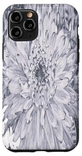 Graue und weiße Dahlienblüte Hülle für iPhone 11 Pro von My Rubio Garden