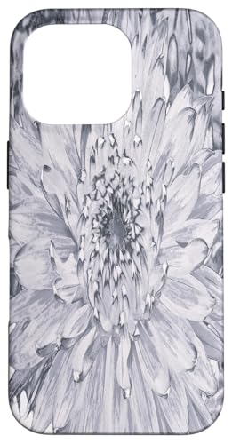 Graue und weiße Dahlienblüte Hülle für iPhone 16 Pro Graue und weiße Dahlienblüte Hülle für iPhone 16 Pro von My Rubio Garden