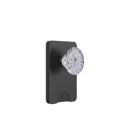 Graue und weiße Dahlienblüte PopSockets PopWallet für MagSafe Graue und weiße Dahlienblüte PopSockets PopWallet für MagSafe von My Rubio Garden