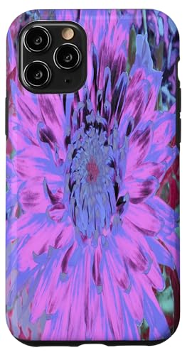 Hot Pink und Lila Dahlie Blume Hülle für iPhone 11 Pro von My Rubio Garden
