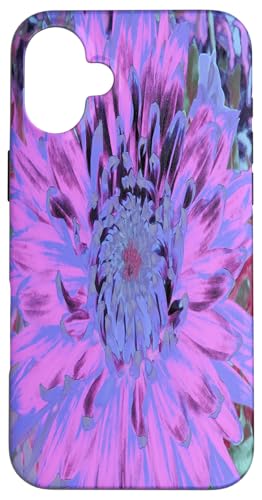 Hot Pink und Lila Dahlie Blume Hülle für iPhone 16 Plus von My Rubio Garden