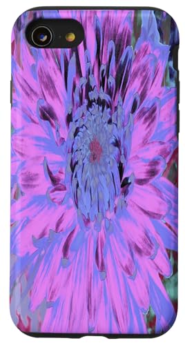 Hot Pink und Lila Dahlie Blume Hülle für iPhone SE (2020) / 7 / 8 von My Rubio Garden