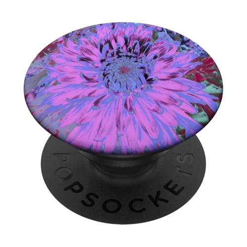 Hot Pink und Lila Dahlie Blume PopSockets Klebender PopGrip Hot Pink und Lila Dahlie Blume PopSockets Klebender PopGrip von My Rubio Garden