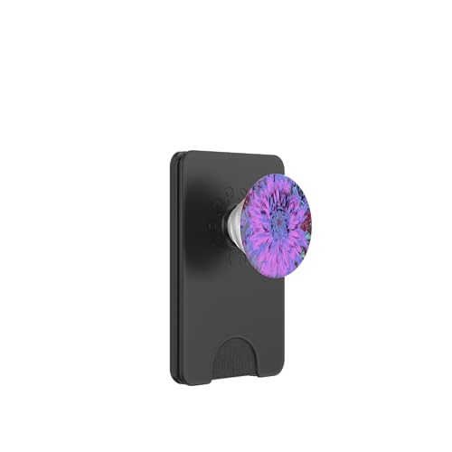 Hot Pink und Lila Dahlie Blume PopSockets PopWallet für MagSafe von My Rubio Garden