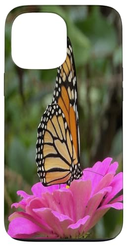 Monarch auf einer rosa Zinnia-Blume Hülle für iPhone 13 Pro Max von My Rubio Garden