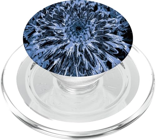 Schwarze und blaue Dahlienblüte PopSockets PopGrip für MagSafe von My Rubio Garden