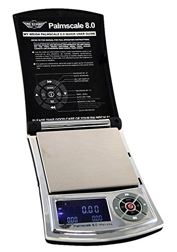 Digitalwaage - MyWeigh Palmscale 8 Advance - 800 x 0,1g - Super flach + Super präzise - inkl. Batterien und Kalibriergewicht - Feinwaage - Präzisionswaage von My Weigh