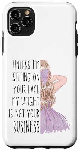 Wenn ich nicht auf deinem Gesicht sitze, geht dich mein Gewicht nichts an Hülle für iPhone 11 Pro Max Wenn ich nicht auf deinem Gesicht sitze, geht dich mein Gewicht nichts an Hülle für iPhone 11 Pro Max von My body size or shape is not your business beach