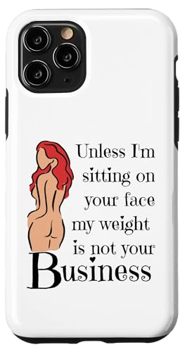 Wenn ich nicht auf deinem Gesicht sitze, geht dich mein Gewicht nichts an Hülle für iPhone 11 Pro von My body size or shape is not your business beach