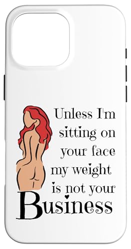 Wenn ich nicht auf deinem Gesicht sitze, geht dich mein Gewicht nichts an Hülle für iPhone 16 Pro Max von My body size or shape is not your business beach