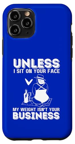 Wenn ich nicht auf deinem Gesicht sitze, ist mein Gewicht nicht dein Geschäftsspaß Hülle für iPhone 11 Pro von My body size or shape is not your business beach