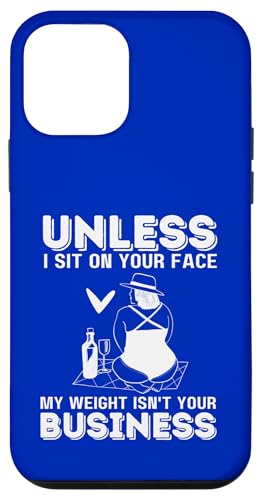 Wenn ich nicht auf deinem Gesicht sitze, ist mein Gewicht nicht dein Geschäftsspaß Hülle für iPhone 12 mini von My body size or shape is not your business beach