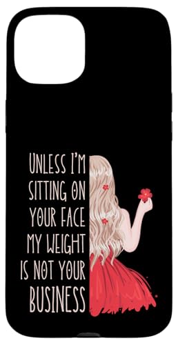Wenn ich nicht auf deinem Gesicht sitze, ist mein Gewicht nicht dein Geschäftsspaß Hülle für iPhone 15 Plus von My body size or shape is not your business beach