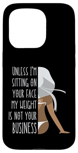 Wenn ich nicht auf deinem Gesicht sitze, ist mein Gewicht nicht dein Geschäftsspaß Hülle für iPhone 15 Pro von My body size or shape is not your business beach