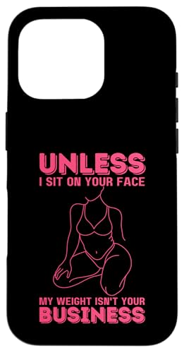 Wenn ich nicht auf deinem Gesicht sitze, ist mein Gewicht nicht dein Geschäftsspaß Hülle für iPhone 16 Pro von My body size or shape is not your business beach