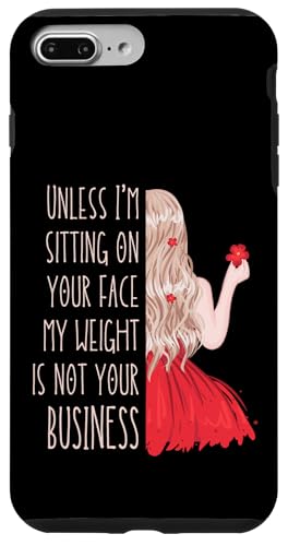 Wenn ich nicht auf deinem Gesicht sitze, ist mein Gewicht nicht dein Geschäftsspaß Hülle für iPhone 7 Plus/8 Plus von My body size or shape is not your business beach