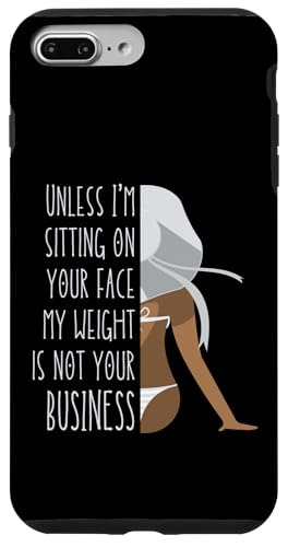 Wenn ich nicht auf deinem Gesicht sitze, ist mein Gewicht nicht dein Geschäftsspaß Hülle für iPhone 7 Plus/8 Plus von My body size or shape is not your business beach