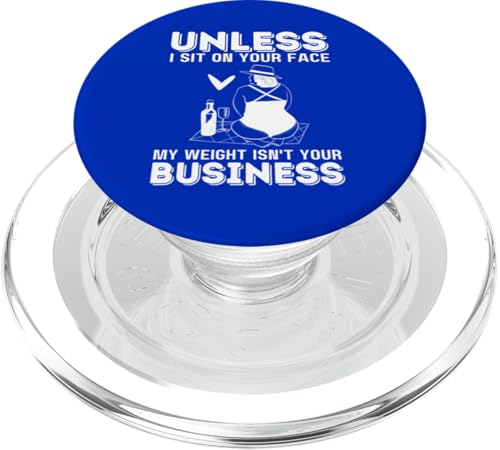 Wenn ich nicht auf deinem Gesicht sitze, ist mein Gewicht nicht dein Geschäftsspaß PopSockets PopGrip für MagSafe von My body size or shape is not your business beach