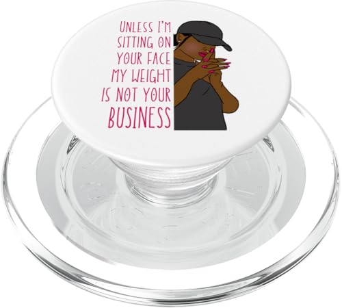 Wenn ich nicht auf deinem Gesicht sitze, ist mein Gewicht nicht dein Geschäftsspaß PopSockets PopGrip für MagSafe von My body size or shape is not your business beach