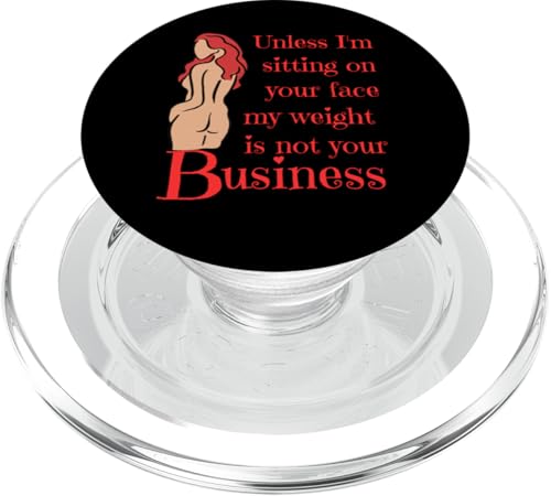 Wenn ich nicht auf deinem Gesicht sitze, ist mein Gewicht nicht dein Geschäftsspaß PopSockets PopGrip für MagSafe von My body size or shape is not your business beach