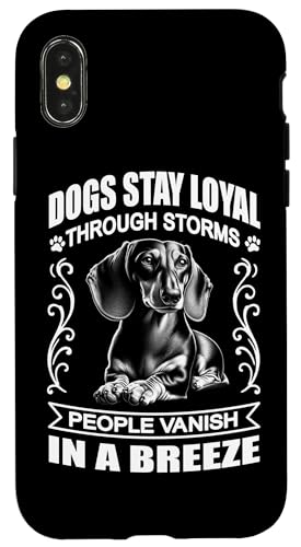 Dackel – Hunde bleiben durch Stürme treu Hülle für iPhone X/XS von MyAnimal - Your Favourite Animal Wear