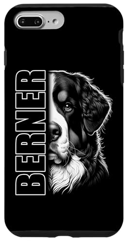 Eleganter Berner Sennenhund mit Text "Berner" auf Brust Hülle für iPhone 7 Plus/8 Plus von MyAnimal - Your Favourite Animal Wear