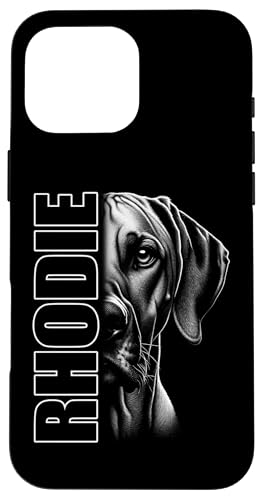 Eleganter Rhodesian Ridgeback mit Text "Rhodie" Hülle für iPhone 16 Pro Max von MyAnimal - Your Favourite Animal Wear