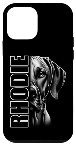 Eleganter Rhodesian Ridgeback mit Text "Rhodie" auf Brust Hülle für iPhone 12 mini von MyAnimal - Your Favourite Animal Wear