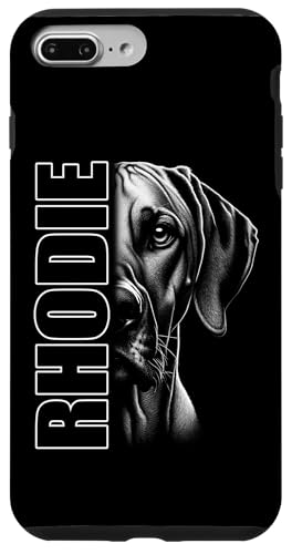 Eleganter Rhodesian Ridgeback mit Text "Rhodie" auf Brust Hülle für iPhone 7 Plus/8 Plus von MyAnimal - Your Favourite Animal Wear