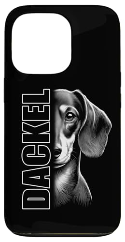 Elegantes Dackel Design mit stylishem Text auf Brust Hülle für iPhone 13 Pro von MyAnimal - Your Favourite Animal Wear