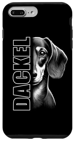Elegantes Dackel Design mit stylishem Text auf Brust Hülle für iPhone 7 Plus/8 Plus von MyAnimal - Your Favourite Animal Wear