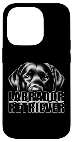 Elegantes Labrador Design mit stylishem Text auf Brust Hülle für iPhone 14 Pro von MyAnimal - Your Favourite Animal Wear