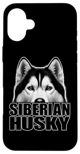 Elegantes Siberian Husky Design mit stylishem Text auf Brust Hülle für iPhone 16 Plus von MyAnimal - Your Favourite Animal Wear