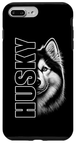 Modisches Husky Design mit stylishem Text auf Brust Hülle für iPhone 7 Plus/8 Plus von MyAnimal - Your Favourite Animal Wear