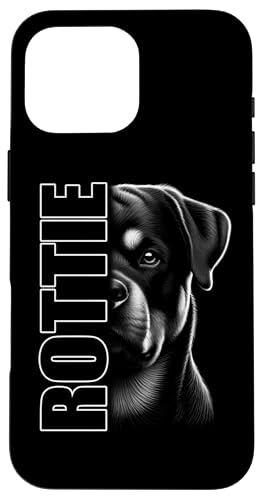 Modisches Rottweiler Design mit stylishem Text auf Brust Hülle für iPhone 16 Pro Max von MyAnimal - Your Favourite Animal Wear